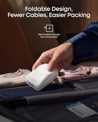 Anker Prime 25W Qi2.2-Certified Palm-Sized 3-in-1 Foldable MagSafe Charger | Travel-Ready Charging Station, AirCool Wireless Charger for iPhone 17, Apple Watch, AirPods (Adapter Included, Non-Battery) - color: Radiant White