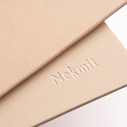 Nekmit Leather Desk Blotter Pad 17 x 12 Inches, Flat, Non-Slip, Waterproof, Apricot - color: Apricot, size: 12" x 17"