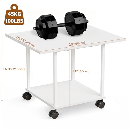 BEWISHOME 2-Tier Industrial Mobile Printer Stand