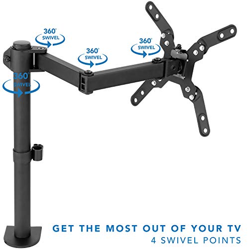 Mount-It! Large Monitor Desk Mount, VESA 200, up to 42" | Full motion arm with clamp and grommet base fits large and ultrawide monitors.