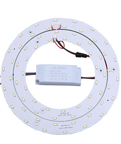 Ledy 33w Led Ceiling Light Fixtures Retrofit Board Replacement Panel 9.84 Inch 3630lm Light Bulb Replace Incandescent Fluorescent Bulb Round Tube (Warm White)
