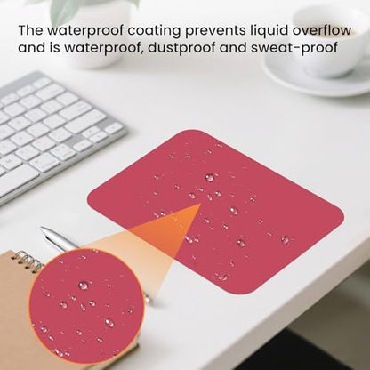 Small Mouse Pad 6 x 8 Inch, Horizontal and Vertical Flexible use. Great for Traveling, Wireless laptops, Keyboard Trays, Offices, etc. (red) - color: red