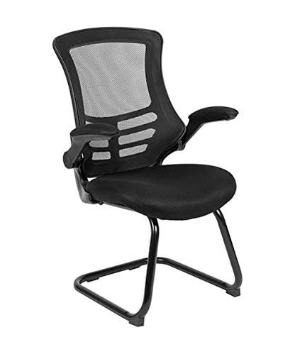 Flash Furniture Mesh Reception Chair with Flip-Up Arms, Black - color: Black Mesh