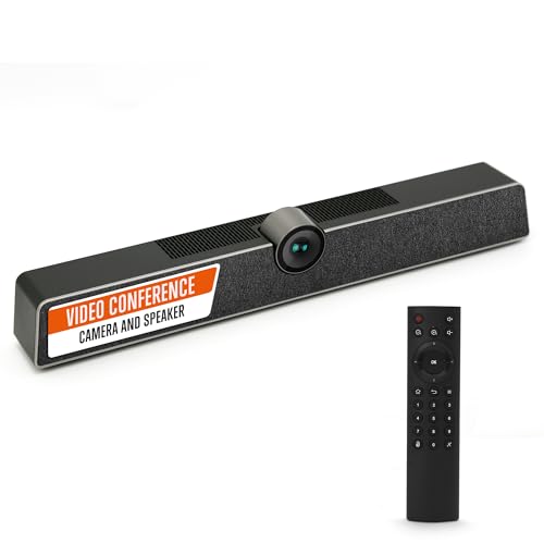 SQUATZ Ultra HD 4K Video Conferencing System with 5X Zoom, Wide-Angle Lens, Echo Cancellation, 8m Voice Pickup, 120° FOV - Perfect for Small Conference Rooms, Home Offices, and Remote Work