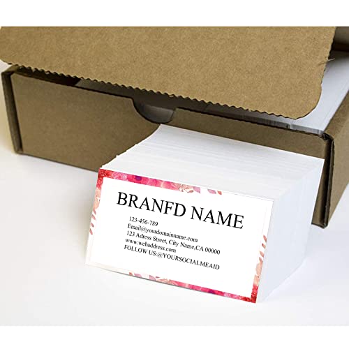 Personalized Design Business Card 3.5" x 2" 200 pcs - Recycled or Matte Card Stock - Custom Premium Business Cards with Logo Two Sided - color: Colorful-J