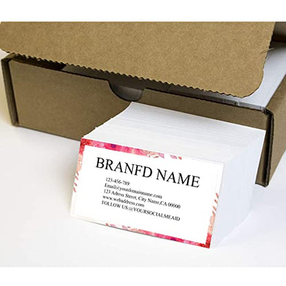 Personalized Design Business Card 3.5" x 2" 200 pcs - Recycled or Matte Card Stock - Custom Premium Business Cards with Logo Two Sided - color: Colorful-J