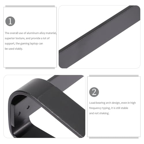 Uonlytech Aluminum Alloy Laptop Stand Riser with Cooling Ventilation Portable Laptop Holder for Desk Use Compatible for Home and Office