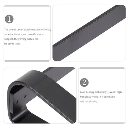Uonlytech Aluminum Alloy Laptop Stand Riser with Cooling Ventilation Portable Laptop Holder for Desk Use Compatible for Home and Office