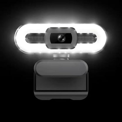 XUMIUZIY 4K Webcam for PC, USB PC Camera with Built in Microphone, Super Bright Fill Light, Auto Beauty, 4K 30FPS Computer Web Camera for Streaming