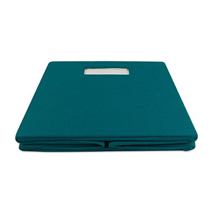 DII Poly-Cube Storage Collection Hard Sided, Collapsible Solid, Small, Teal - color: Teal, size: Small Square, 11x11x11"