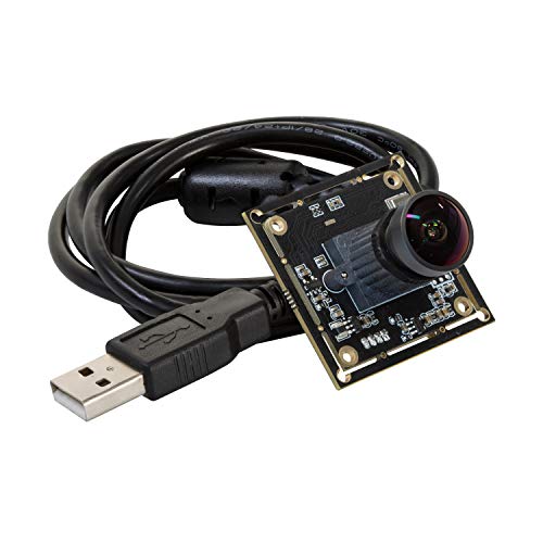 Arducam 1080P Low Light WDR Ultra Wide Angle USB Camera Module for Computer, 2MP CMOS IMX291 160 Degree Fisheye Mini UVC USB2.0 Webcam Board with Microphone, 3.3ft Cable for Windows Linux Mac OS - size: 160°(D), Fisheye Lens