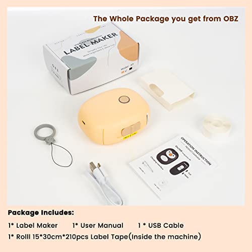 OBZ Label Maker Mini Machine,Portable Bluetooth Wireless Thermal Printer