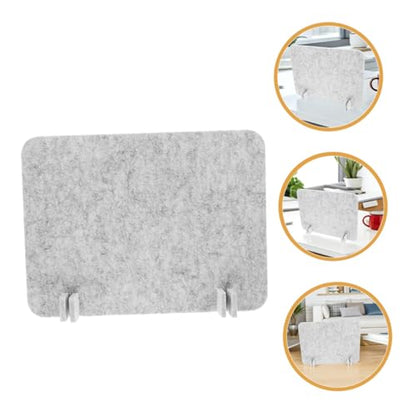 Desk Divider Partition Felt Privacy Panel 40x30cm Silver Gray, Acoustic Desktop Shield for Student Desks and Office Cubicles, 2pcs Classroom and Workspace Barrier