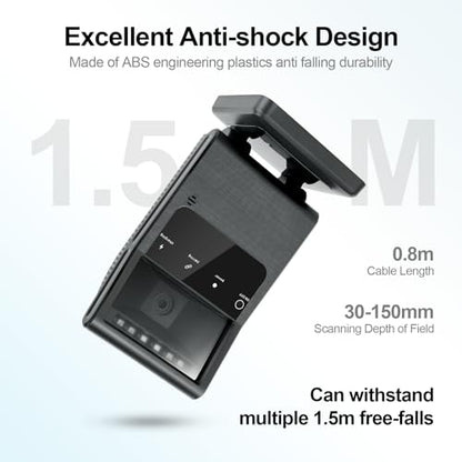 OBZ Bluetooth Wireless Barcode Scanner,Desktop Hands-Free Bar Code Scanner | Wireless/Bluetooth/USB Wired Connection,2600mAh Battery,1D 2D QR Scanning,Compatible with Windows,Mac,and Linu - style: Rectangle