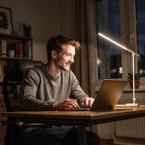 ELECTRI Desk Lamp for Home Office, 5 Color & Stepless Dimming, Eye-Caring