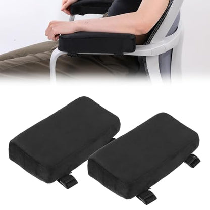 2 Pack Thick Armrest Pads Memory Foam Office Chair Arm Pads - Office Chair Armrest Covers Provide Elbow Cushion and Relieve Pressure, Ergonomic Desk Chair Arm Covers - Gaming, Computer Chair Rest Pads