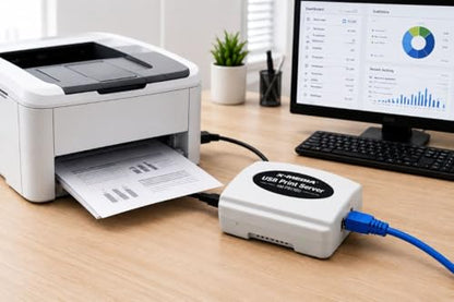 X-MEDIA XM-PS110U 1-Port 10/100Mbps Fast Ethernet USB Print Server | USB 2.0 Port Network Print Server