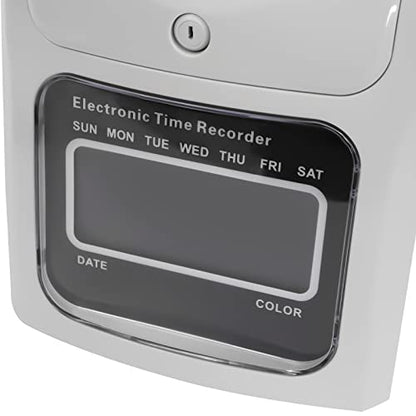 Calculating Time Clock Small Business Punch Pak Check in and Out Machine with 50 Time Cards Electronic Time Recorder for Companies, Units
