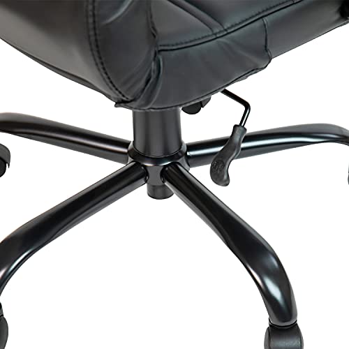 Flash Furniture High Back LeatherSoft Executive Office Chair, Black | 360° Swivel, Height Adjustable, Commercial Grade - color: Black Leathersoft/Black Frame