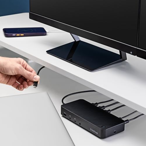 SideTrak 4K Docking Station | 13 Port High-Speed USB C Dock | Laptop Docking Station Dual Monitor/Triple Monitor | 100W Power Delivery | Compatible with Windows, Mac, Chrome - size: 13-Port (2x DP + 2x HDMI)