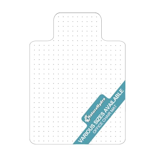 Naturehydro Office Chair Mat for Carpet - 48" x 30" Transparent Computer Desk Chair Mat for Flat to Low Pile Carpet - Easy Glide Rolling Plastic Floor Mat, BPA and Phthalates Free (with Lip) - color: Flat-pile Carpets, size: 30'' x 48'' with Lip