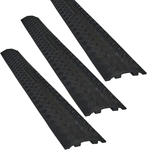 Electriduct Drop Trak Cable & Hose Protector Cord Cover - Small - Black - 3 Pack - color: Black, size: S (Small) - 3 Pack