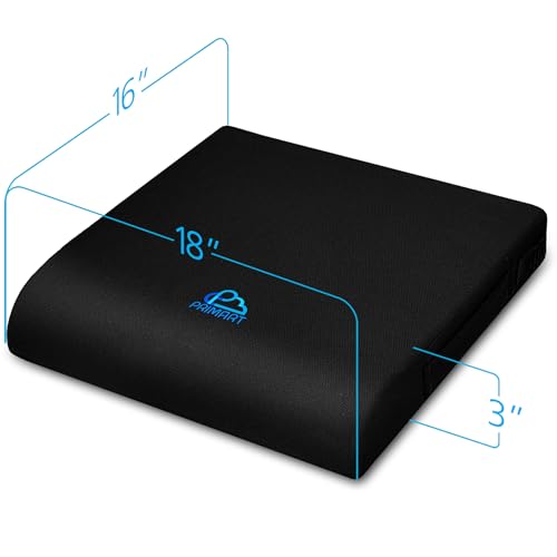 Premium Large Gel Seat Cushion, Memory Foam Seat Cushion for Recliner, Wheelchair, Office Chair, Car, Floor, Dining Chair, Sciatica, Coccyx, Back Pain & Pressure Sore Relief, Design with Ventilation