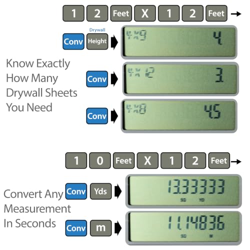 Victor C6000 Advanced Construction Calculator with Protective Case Displays in Fractional or Dimensional Forms Perfect for Carpenters, Renovators,Builders, Contractors, Estimators