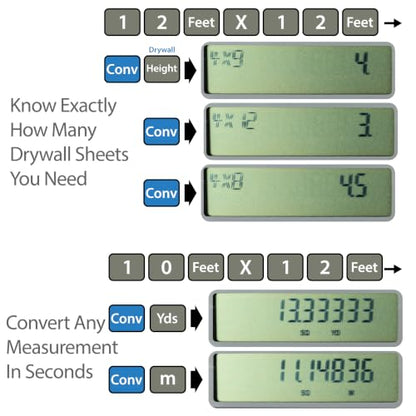 Victor C6000 Advanced Construction Calculator with Protective Case Displays in Fractional or Dimensional Forms Perfect for Carpenters, Renovators,Builders, Contractors, Estimators