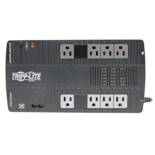 Eaton Tripp Lite AVR550U 550VA UPS 300W Battery Backup Surge Protector AVR | 8 Outlets, Replaceable Battery, 5ft Cord, 316 Joules, 3-Year Warranty - style: 550VA