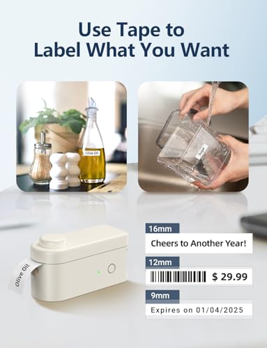 Makeid Lightweight Label Maker with Cutter L1-C Bluetooth Printer