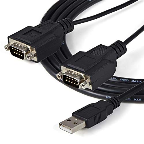 StarTech 6ft 2-Port FTDI USB to Serial RS232 Adapter, TAA (ICUSB2322F)