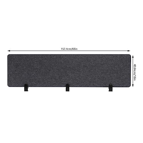 Desk Divider,Modern Stand Up Desk Store ReFocus Raw Clamp-On Acoustic Desk Divider Mounted Privacy Panel,Sound Blocking Desk Divider,Desktop Mounting (60inx16in) - size: 60inx16in