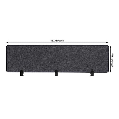 Desk Divider,Modern Stand Up Desk Store ReFocus Raw Clamp-On Acoustic Desk Divider Mounted Privacy Panel,Sound Blocking Desk Divider,Desktop Mounting (60inx16in) - size: 60inx16in