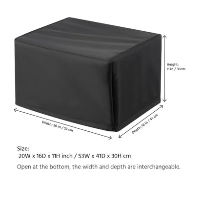 Printer Dust Covers, Water Proof Printer Covers Compatible with HP Canon Epson Brother, Universal Black Case Protector for Printers -20W x16D x11H in - size: 20W x16D x11H in