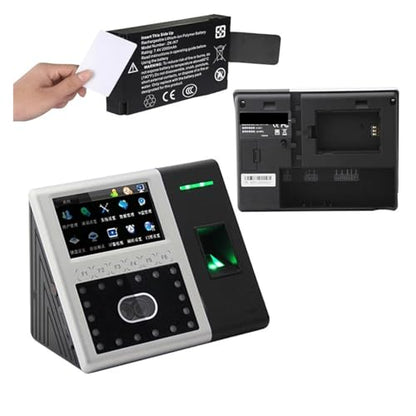 Fingerprint Face Time Clock Punch Machine Face Recognition Time Attendance Door Access Control System Optional WiFi for Small Businesses for Small Businesses,Black-Basic - size: Basic