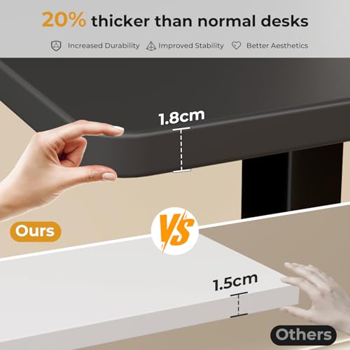 JOY worker Small Electric Stand Up Desk, 40" Whole Piece Height Adjustable - color: Black, size: 40" * 20"