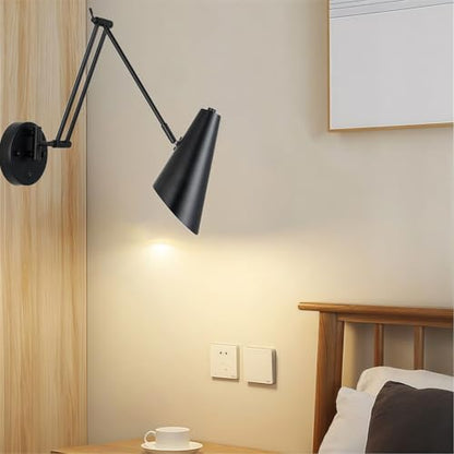 Adjustable LED Wall Lamp with Joystick - Modern Reflector Folding Light for Living Room