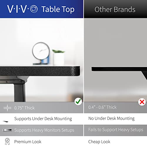 VIVO Black 63 x 32 in Standing Desk, DESK-KIT-2W1B - color: Black Top / White Frame, size: 63 x 32
