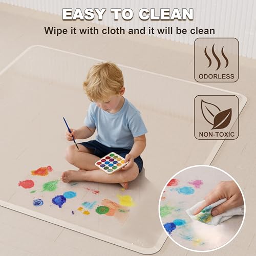 MESAILUP Beveled Edge Office Chair Mat for Carpet or Hardwood Floor-48”x48” - size: Beveled Edge-48"x48"