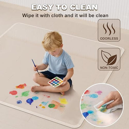 MESAILUP Beveled Edge Office Chair Mat for Carpet or Hardwood Floor-48”x48” - size: Beveled Edge-48"x48"