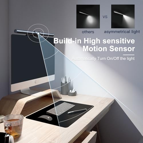 Monitor Light Bar (Black) - Computer Monitor Lamp for Home Office Gaming,Eye-Care LED Screen Bar, Touch Control USB Reading Desk Lamp for Flat & Curved Monitor - style: Touch+Sensor