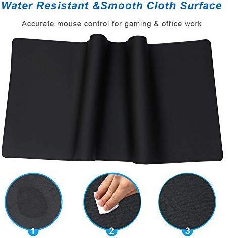 Extra Large Gaming Mouse Pads/Extended Protective Office Desk Mouse Mat Non-Slip Professional Precision Tracking Surface (23.6" x 11.8") for PC Computer Laptop(60x30 Black001) - color: 60x30 Black001