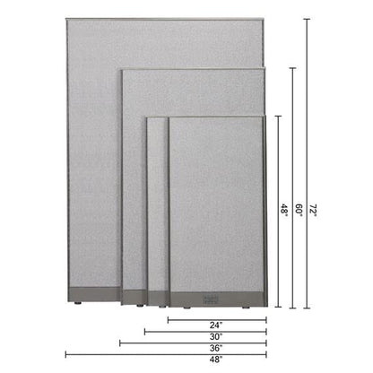 GOF Office Partition Single Full Fabric Panel (24" w x 60" h) - size: 24"w x 60"h