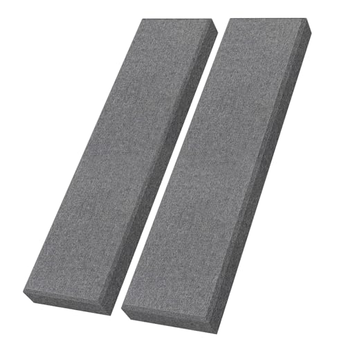 2 Pack Fiberglass Acoustic Panels 48"x12"x2" Soundproof Panels, Heather - color: Heather