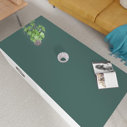 Faux Leather Table Cover,1.8mm Thick,24x60 Inch Desk Cover,Large Desk Mat,Table Protector,Table Cover Protector,Desk Protector,Table Pad,(Aqua Blue+Gray,24x60) - color: Aqua Blue+gray, size: 24×60inch