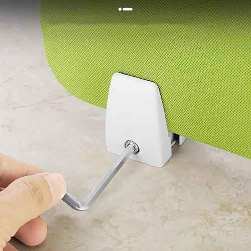 Freestanding Desk Partition Privacy Panel - Easy to Clean, No Drilling Required, Ideal for Offices, Classrooms & Libraries (Wit, 30x100CM),Wit,30X100CM - color: Wit, size: 30X100CM