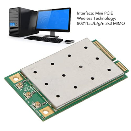 Mini Network Adapter Card, 1300Mbps QCA9880 PCIe Interface Gigabit Card 5G for Windows 7, 8, 10, XP Server Desktop, Supports 80211ac B G N 3 X 3 MIMO