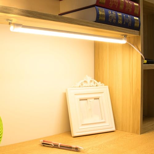 Under Cabinet Led Lighting, 12 Inch Light Strip Bar, Daylight White 6500K USB Led Light, Small Thin Led Under Counter Lighting (Warm White 3000k, 12.6 Inch Opal mask) - color: Warm White 3000k, size: 12.6 Inch Opal mask
