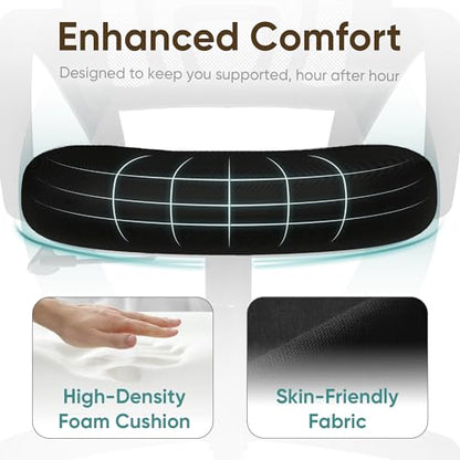 ETONEX Office Chair with Ergonomic Mid Back Cushion Lumbar Support Adjustable Swivel Rolling Computer Gaming Desk Chair Comfy Mesh Seat Wheels Home Executive Use (1, All Black) - color: All Black